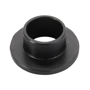 Introducing the AGCO Bush - Acp0419200, a black, circular plastic bushing featuring a flared base and a cylindrical center hole. No current product description available.