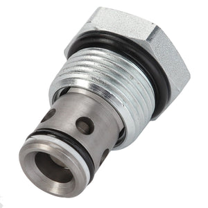 The AGCO | Check Valve - Acp0286660 is a metallic hydraulic valve cartridge featuring circular holes and a threaded end, specifically designed for fluid control applications. No current product description available.