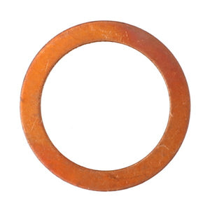 AGCO Seal - 3007189X1: An orange, circular washer branded by AGCO, exhibiting visible signs of wear and scratches on its surface. No current product description available.