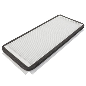 A rectangular air filter—AGCO Cab Filter - Acw2167080—featuring a pleated white surface and black foam border, echoing the precision of Fendt machinery, set against a plain white background.