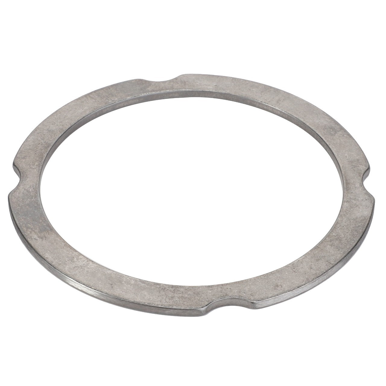 AGCO's Compensating Ring - F007200210360 is a circular metal washer featuring four notches on the inner edge, though no detailed product description is currently available.