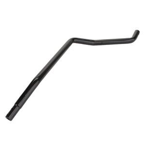 A black, irregularly shaped metal rod with a slightly curved end known as the AGCO Lever - Acp0421780.