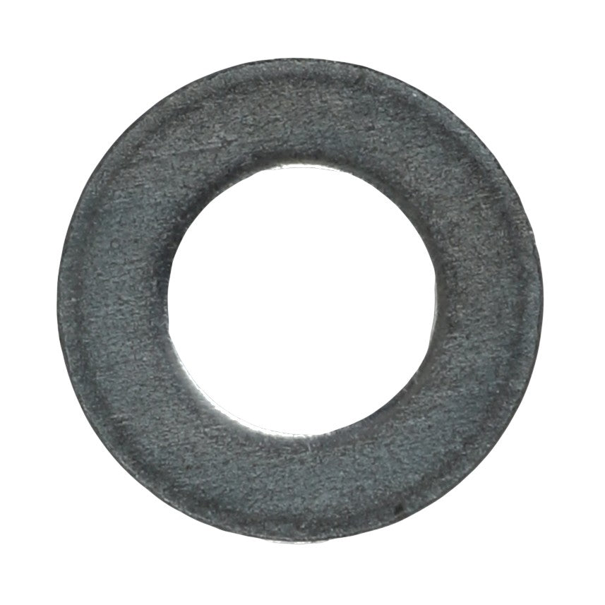 The AGCO | Washer - 1107105 from AGCO is a circular metal washer featuring a central hole, expertly designed for mechanical applications to distribute load or prevent loosening.