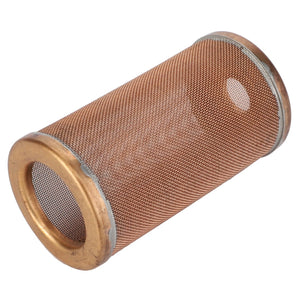 Close-up image of the AGCO PRIMARY AIR FILTER ELEMENT - D28781831, featuring a cylindrical metallic mesh filter with brass-colored ends and a small circular hole on the side. No current product description information is available.