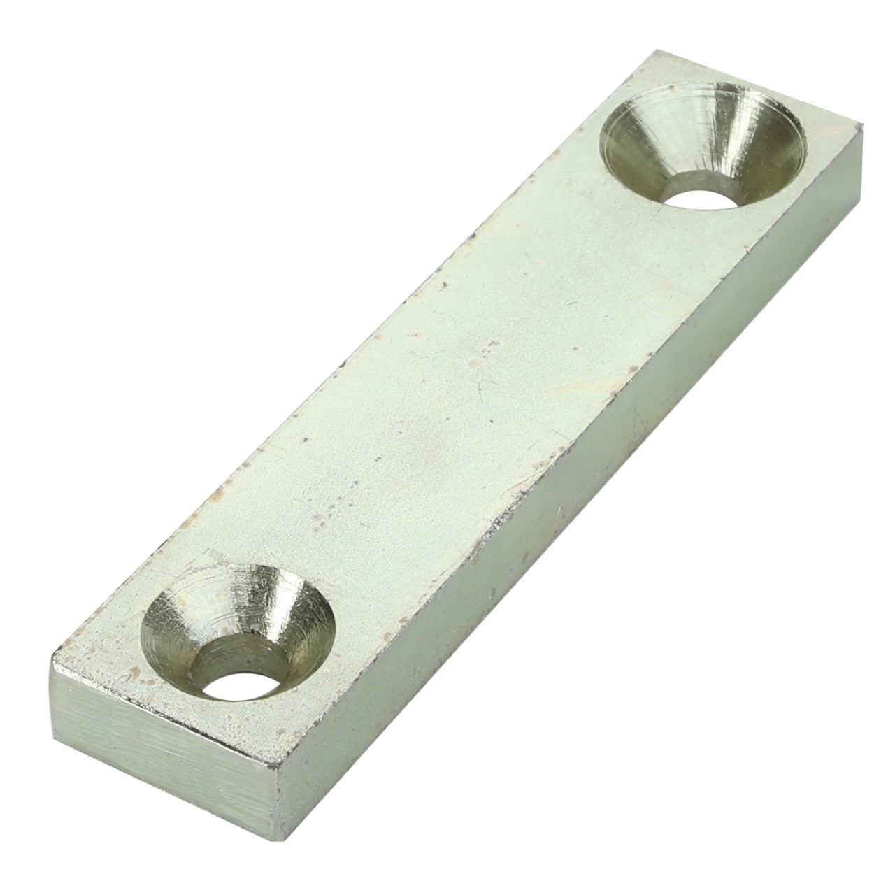 AGCO | LINK - D28480129 is a rectangular metal plate with chamfered holes at both ends. Currently, there is no product description information available.