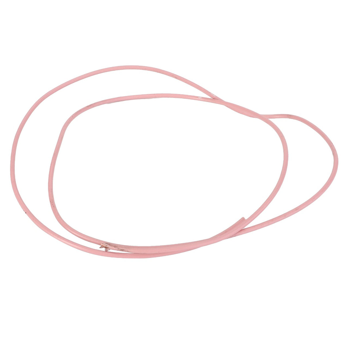 The AGCO | Lead - F530200050790 by AGCO comprises a delicate, pink leather cord that forms a loose loop and includes a dainty clasp for secure wear.