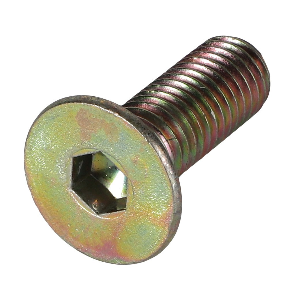 A close-up of the AGCO COUNTERSUNK CAPSCREW - 0902-60-64-00 by AGCO, featuring threading along its shaft and a flat top.