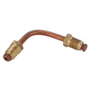 A bent copper pipe with threaded brass fittings on each end is shown, labeled as AGCO | BRAKE PIPE - D28981159 by the brand AGCO, although no current product description information is available.