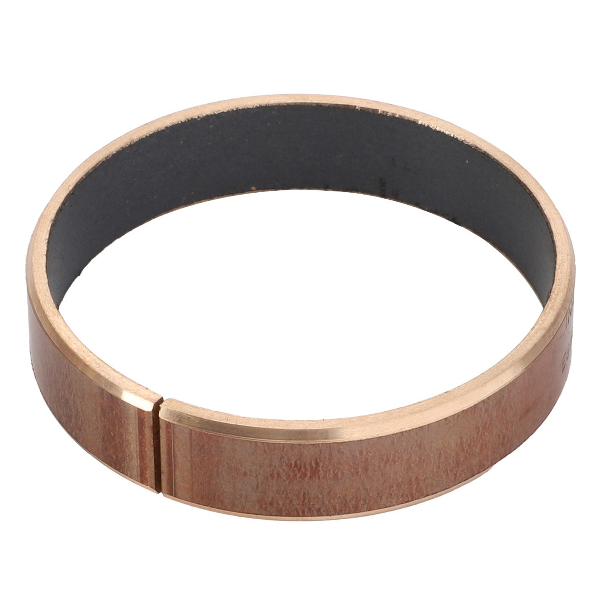 The AGCO | INSERT - D28286049 by AGCO is a minimalist round copper bracelet designed with a small gap and accented with a dark interior lining.