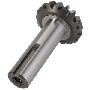 The AGCO | Pinion Gear - La320948350 features a cylindrical shaft and toothed edge, designed for optimal performance in machinery, and is exclusively available through AGCO Parts Genuine.