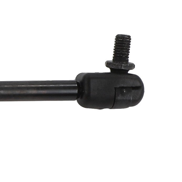 Close-up image of the AGCO Gas Strut - Acp0344090, a black metal rod featuring a threaded bolt attachment. No current product description available.