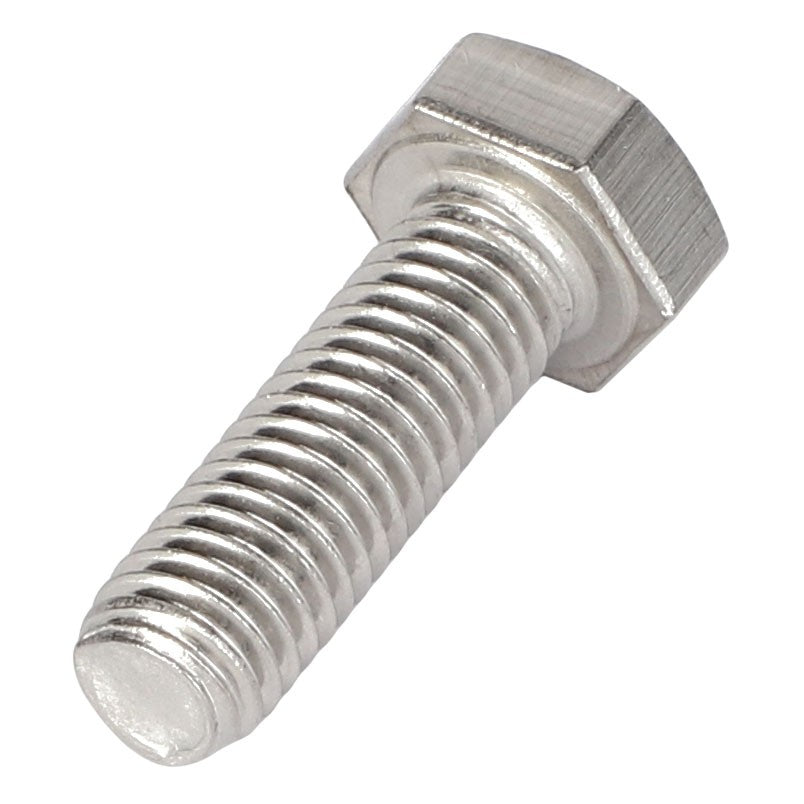 A close-up image of the AGCO Hexagonal Head Bolt (Model: AG524341) featuring a silver finish and threaded shank.