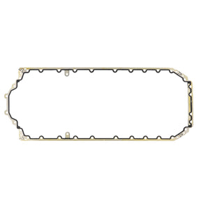 The AGCO | Gasket - 4226909M1, a rectangular automotive gasket featuring several bolt holes along the edges and designed for Massey Ferguson and Valtra 6465 tractors, is set against a white background.