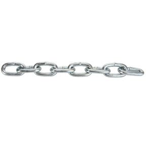 A close-up image of AGCO | CHAIN - AG215938, a short metal chain with seven interlocking oval-shaped links. No current product description information is available.