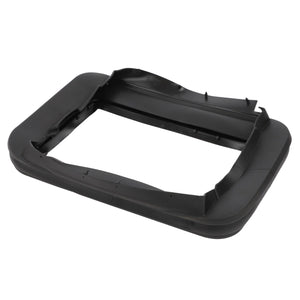 A black rectangular plastic bezel with an inner frame and mounting tabs, the AGCO | BELLOWS - F930500030760 is perfect for electronic or automotive applications.