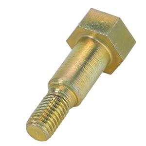 A brass hex bolt with a threaded shaft, identified as the AGCO | BOLT - D28585135 by the brand AGCO, is shown against a white background. No current product description information available.