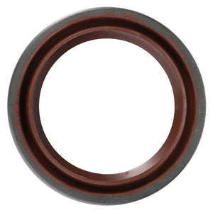 A close-up view of the AGCO Oil Seal - 195677M2, featuring a circular rubber seal with a metallic outer ring, commonly used in Massey Ferguson models.