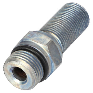 Image of the AGCO | ADAPTER - AL5028262, a metal threaded hydraulic fitting featuring a hexagonal nut and an O-ring. No current product description information is available.