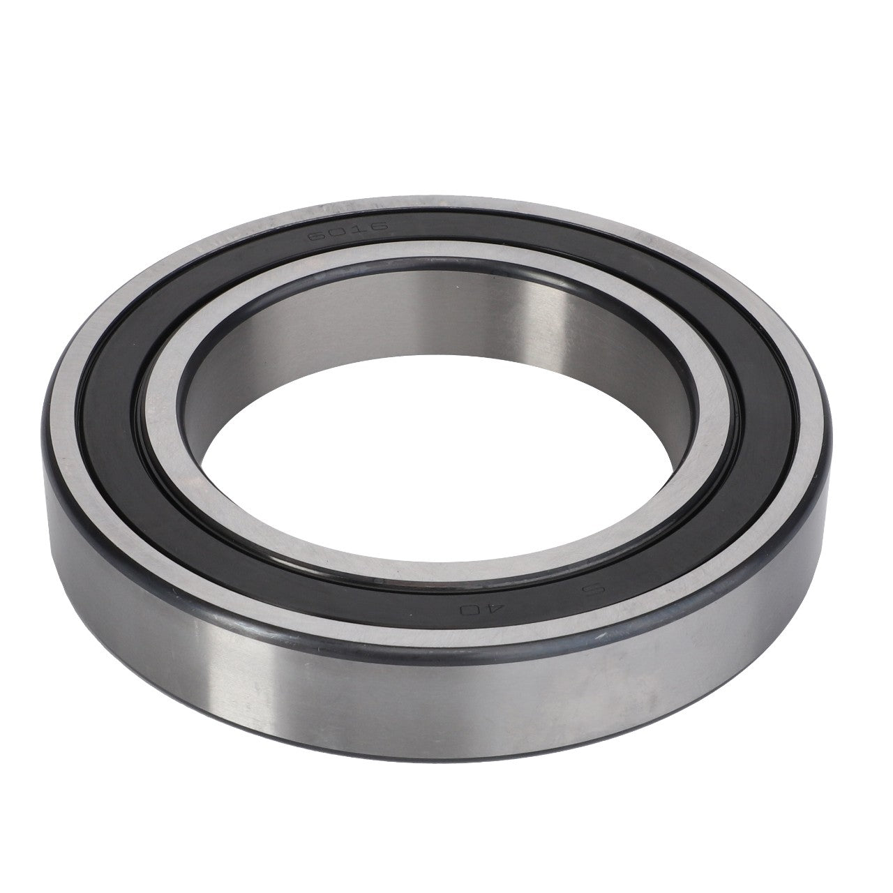 The AGCO | Ball Bearing - D41616000, manufactured by AGCO, is a metal circular bearing featuring inner and outer rings. It is designed to facilitate rotational or linear movement in machinery with minimal friction, ensuring optimal performance.