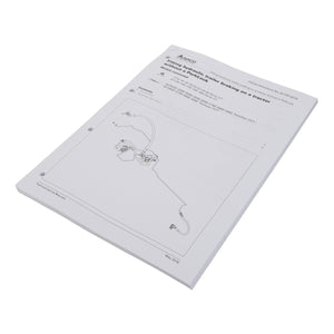 Displayed on a white surface is a bound manual titled "AGCO | Instruction Sheet - Act001337A," containing schematic diagrams and technical details for trailer braking systems. No current product description is available.