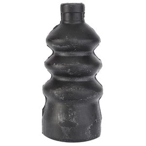 A textured, dark-colored bottle with a wavy, tiered design and a narrow neck, reminiscent of the elegant engineering found in AGCO's Bellow, Transmission Lever - 1694127M4.