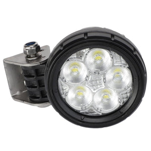 The AGCO Work Lamp - Acw1408190 is a robust black LED light featuring six individual bulbs and a durable metal mounting bracket.