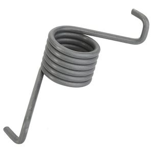 The image shows a close-up of an AGCO | SPRING - AL5021941, featuring a coiled metal spring with two hooks extending from each end. No current product description available.