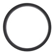 A close-up image of the AGCO | Profile Seal, Oil Cooler - F716201510100, a black rubber O-ring gasket commonly used in genuine seals, isolated on a white background.