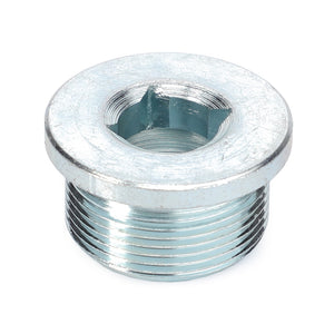 The AGCO SCREW - F718301020410 is a silver metallic threaded plug featuring a hexagonal internal socket and a flat top surface. No additional product description information is available at this time.