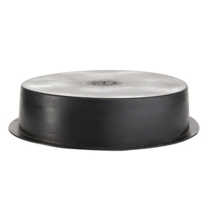 A black plastic circular lid with a flat top and a slightly flared bottom edge, identified as the AGCO | CAP - AL5022113 by the brand AGCO, is shown against a white background. Please note, no current product description information is available.