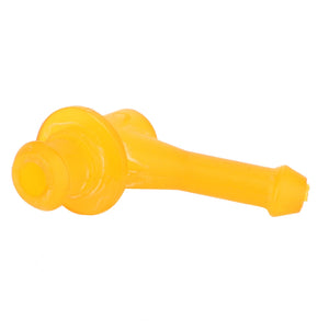 The AGCO Adapter - Acw2327530 is a small, bright yellow plastic connector piece with a cylindrical shape and flared end, likely part of a toy or mechanical assembly. No specific product description is available for this item.