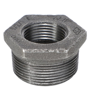 The AGCO | BUSH - AG556459 is a metallic hex bushing with threading on both the inside and outside, specifically designed for pipe fittings. Produced by the brand AGCO. Further information is currently unavailable.