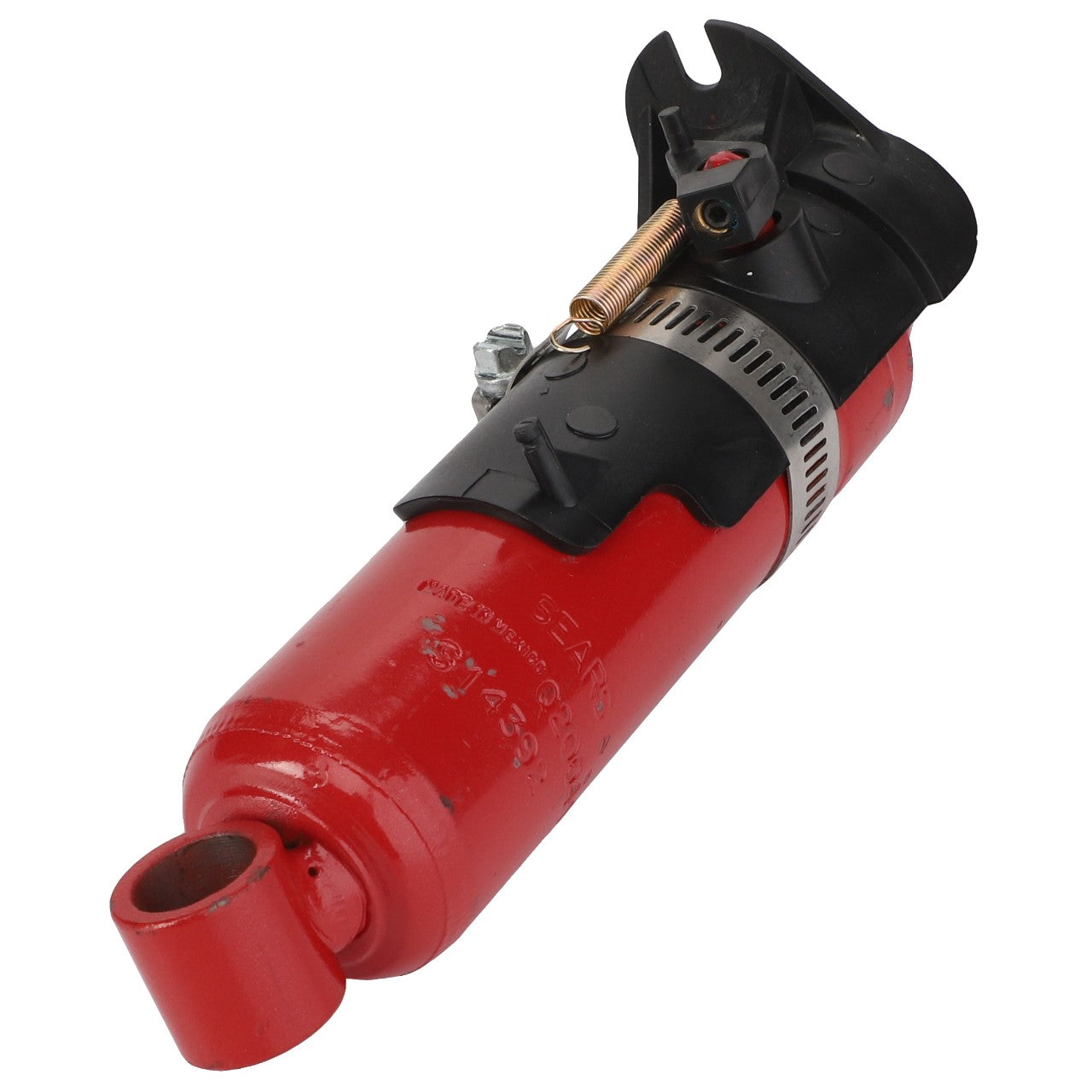 AGCO shock absorber model AG137819 with a durable design featuring a black top, sturdy metal spring, and efficient clamp mechanism, displayed against a white background. No current product description information is available.