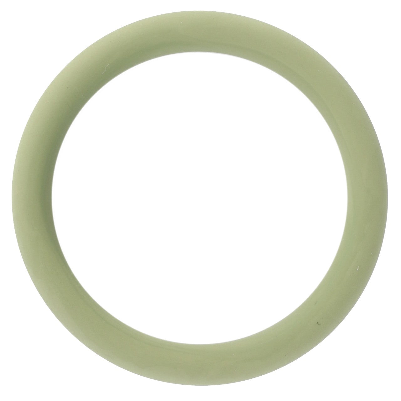 The AGCO | Seal - F119200510140, a green rubber O-ring compatible with Fendt Vario Models and Massey Ferguson machinery, is displayed against a white background.