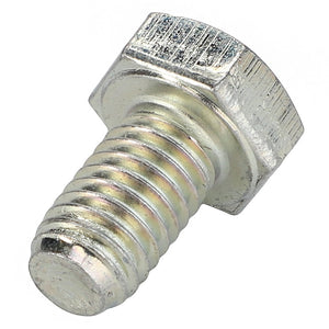 Close-up image of the AGCO Hex Cap Screw - Va020796, showcasing its silver hex bolt with visible threading, metallic sheen, and hexagonal head.