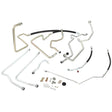 AGCO's Kit, Cooling - Acp0299220, consisting of assorted metal and rubber automotive tubing and fittings, is arranged on a white background. The kit features various connectors, bolts, screws, and precision-engineered components.