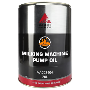 A 20-liter can of AGCO Oil - VACC3404, compatible with Fendt machinery.