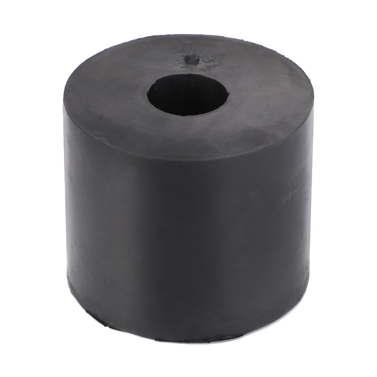 The AGCO Rubber Bush - Acw0503470, a cylindrical black rubber stopper with a central hole, is compatible with Fendt Models.