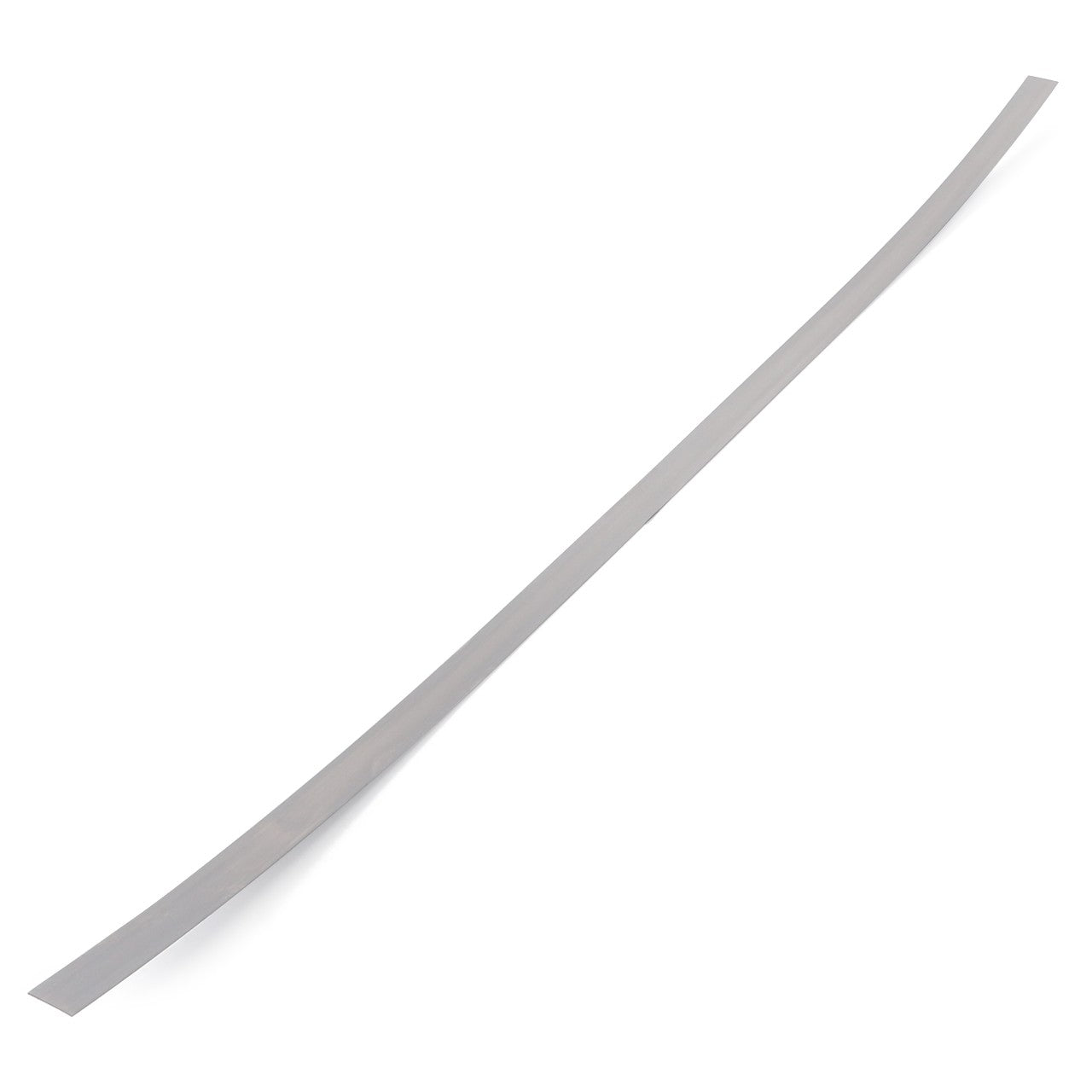 A long, thin, slightly curved metal strip with a smooth surface, resembling the AGCO Knife for Baler Net Binder (1721-39-03-12) seen in AGCO Parts Genuine products, set against a white background.