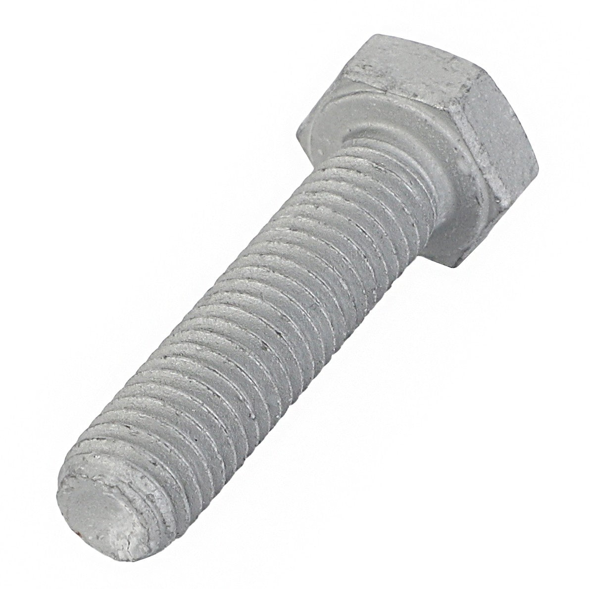 A close-up image of the AGCO Hexagonal Head Bolt - Acx2313400. The silver bolt features a threaded shaft and a hexagonal head. No current product description information is available for this item.