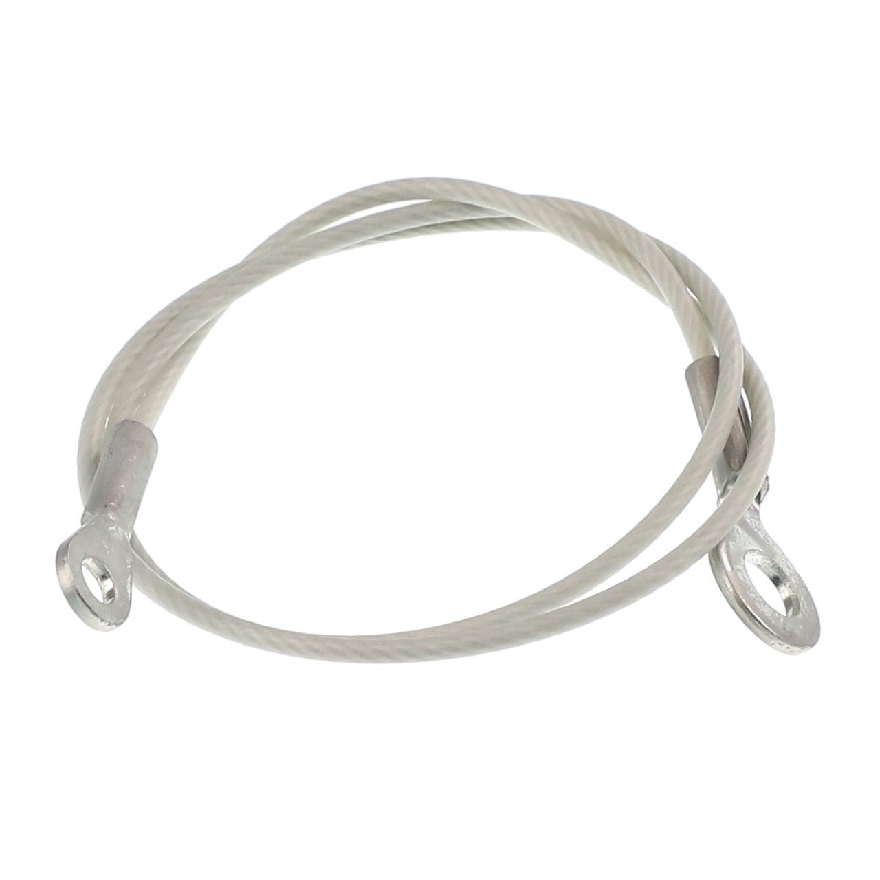 AGCO | Tether Strap - 112942W1: A coiled steel cable with looped, metal-reinforced ends from AGCO. No current product description available for this product.