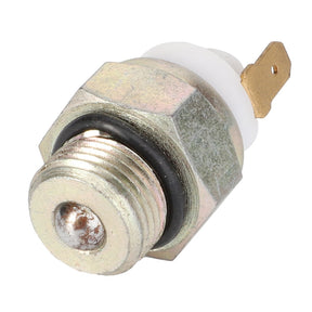 A close-up of an AGCO Speed Sensor Transmission Housing (Model 3761983M91), featuring a hexagonal metal body with a gold-colored connector and a black rubber ring near the threaded end, commonly found in Massey Ferguson Models.