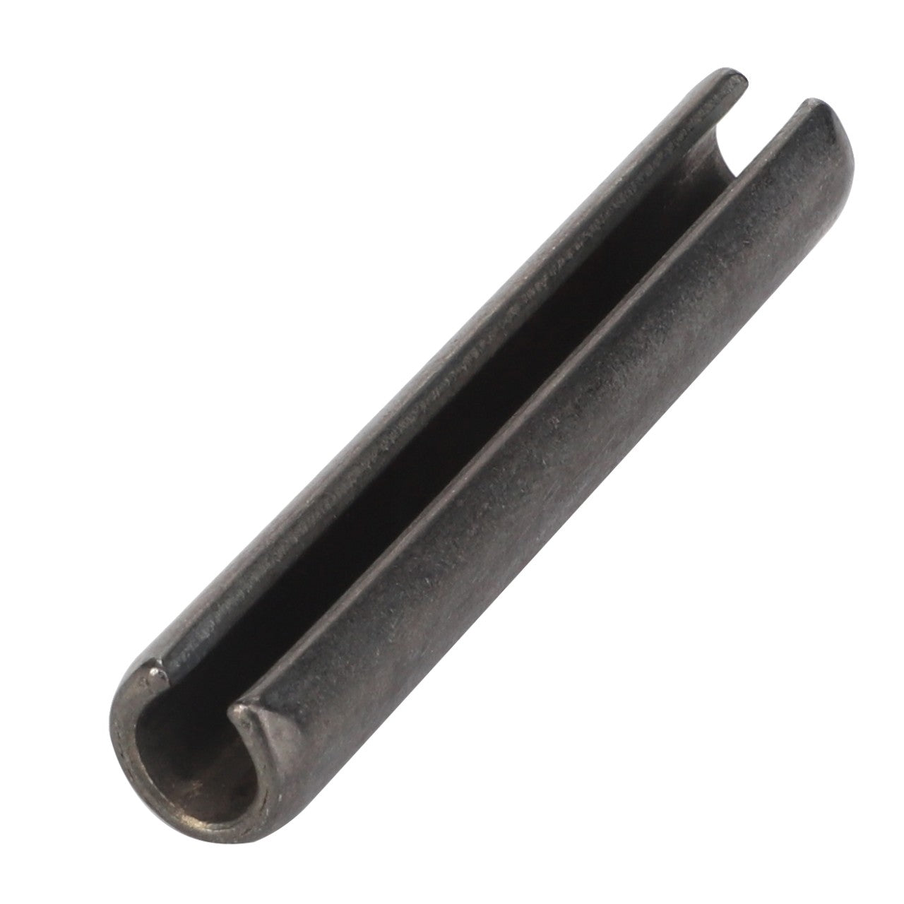 A tension piece produced by AGCO, model AL5016963, is a cylindrical metal object with a slit running along its length, similar in appearance to a roll pin or spring pin. No current product description information available.