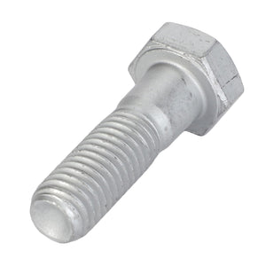 Close-up of the AGCO Hex Head Bolt - 3016172X1 with a threaded shaft, silver in color, angled slightly to the right. Ideal for Fendt models and Massey Ferguson models.