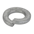 Image of the AGCO | Lock Washer - Va022835, a metallic split lock washer with a helical shape, designed to prevent loosening of bolted joints due to vibration or rotation. Brand: AGCO. No current product description available.