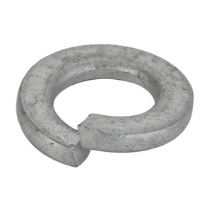 Image of the AGCO | Lock Washer - Va022835, a metallic split lock washer with a helical shape, designed to prevent loosening of bolted joints due to vibration or rotation. Brand: AGCO. No current product description available.