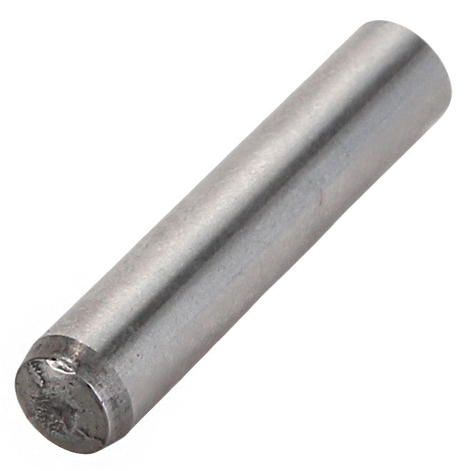 A close-up image captures a single cylindrical metal rod, silver in color with a slightly textured surface. The rod, identified as the AGCO | CYLINDER PIN - F816500072240 from the brand AGCO, is shown at an angle against a white background. Currently, no additional product description is available.