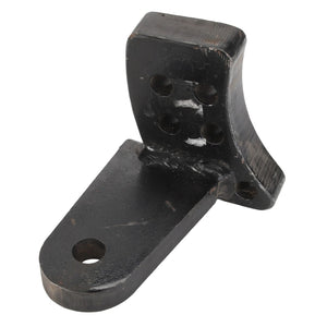 The AGCO | Bracket - 112255W91 by AGCO is a robust black metal bracket with multiple holes, perfect for mounting or supporting various structures.