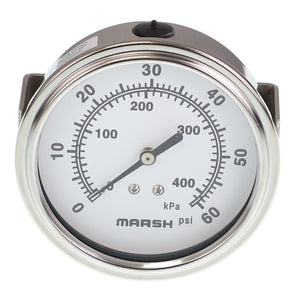 A round pressure gauge displaying measurements in kPa and psi with a needle pointing to 0, branded "AGCO" and labeled as AG514335. No current product description information is available.