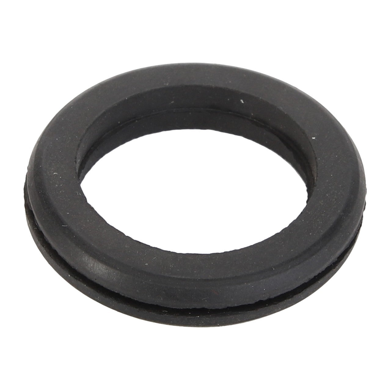 The AGCO | BUSH - D44732400 is a black rubber grommet with a circular shape and a central hole, although there is no current product description information available.